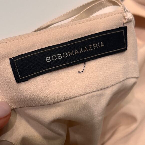 NEW BCBGMAXAZRIA Cream Open Back Alena Dress Sz 10 - Picture 6 of 12